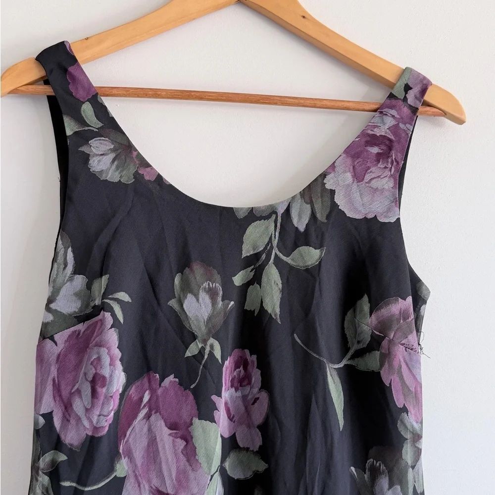 VIRGO Floral Maxi Slip Dress Floral Fairy Grunge Sleeveless Romantic Bias 10 Y2K - Picture 3 of 7